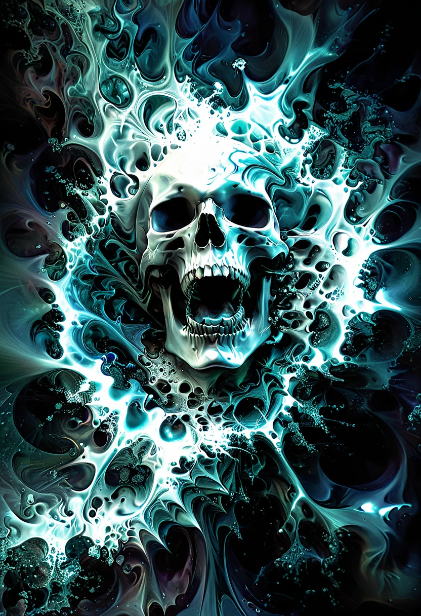 (Necromantical screams).
Only you are deaf.
Is there life beyond death?You've entreated death. The answer will come.Debris of faith. Even you are false.Immortal morals. Caught up in time.Vault of darkness. Filled with hate.Deny life. Addiction to death.
Procession of ation. Expulsion of light.Hazardous ways. Into the rush.Soul is frozen and flesh is weak ,((fractal)),((deep wiew)),photographic,ultra high resolution,hyperdetailed, masterpiece, 3d modelling, abstract art.