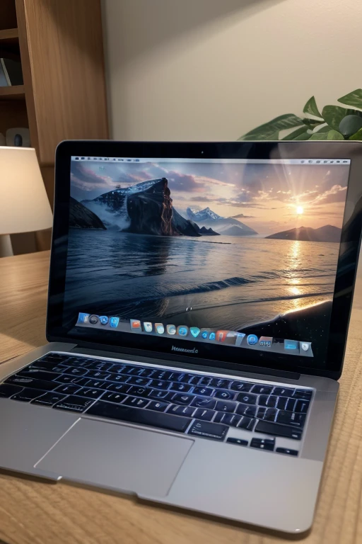 Create an image of a transformed Macbook after it has been repaired