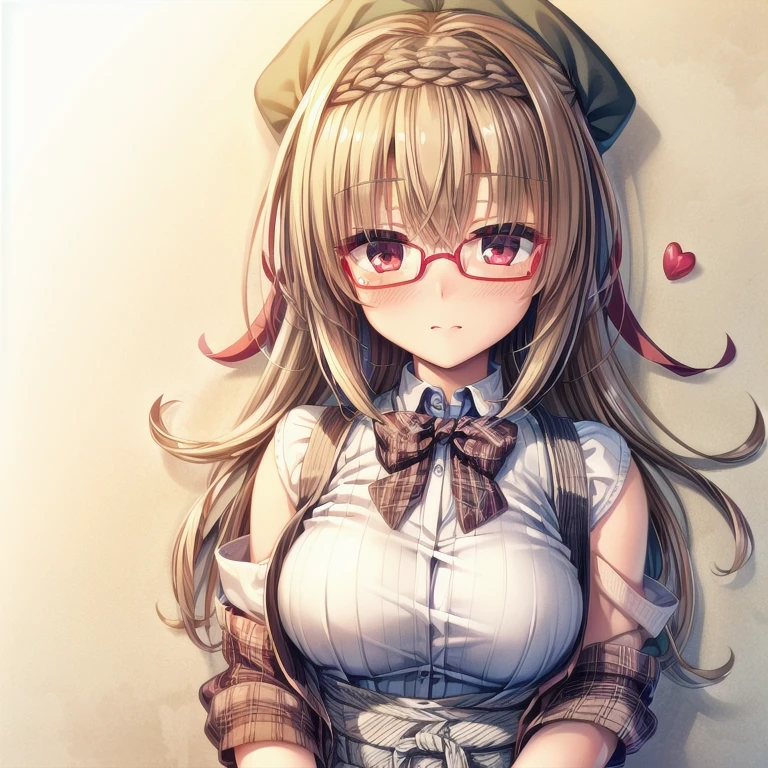 (Tabletop:1.0), (highest quality:1.4), (High resolution:1.2), From the side,Sharp contours, boyish, highest quality, masterpiece,Glasses,Voice of the Heart,20-year-old woman,yandere,Big Breasts,Chest to chest,Upper Body,Ecstasy,blush,Squint your eyes,Tuck up your clothes,lure, ninja