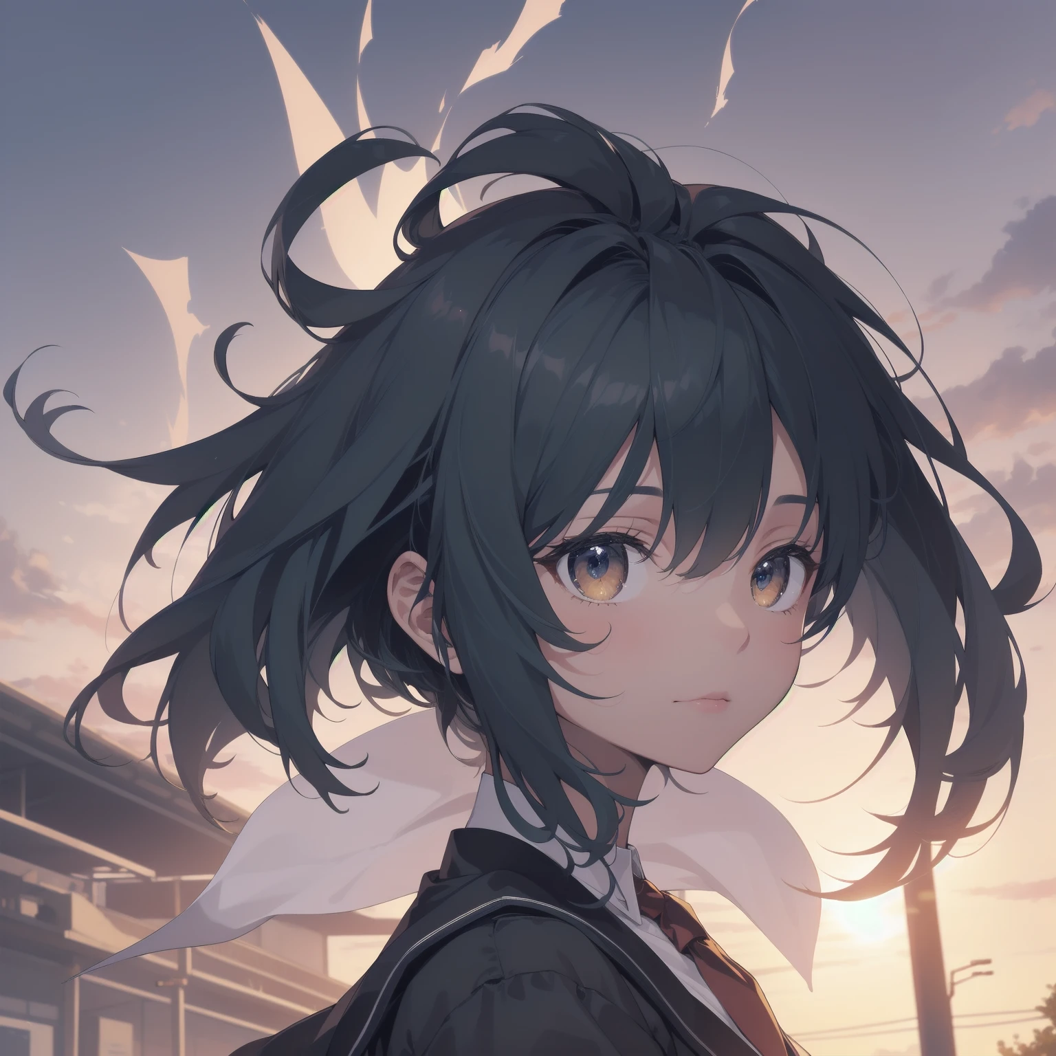 ultra-absurdres-Top quality by artist God, ultra-detailed, high resolution, anime moe artstyle, best anime 8k konachan wallpaper, pixiv contest winner, pool:2810, perfect anatomy,break, 1girl, (Please draw a girl walking sleepily to school alone. )break,(Solo,little female, 13-year-old:1.3),Full limbs, complete fingers,a junior high school student, (very short hair), short cut, flat chest, , small butt, small black eyes, beautiful detailed eyes, well-proportioned iris and pupils, expressive eyes, highres detailed hair, soft expression, salor school_uniform, sailor collar, serahuku, bow, pleated skirt,(Detailed Lighting), (Detailed background), in the School commute route. break,super detailed skin, Best cinematic lighting powered by famous artist, 8k,beauty illustration,photoshop_(medium),very aesthetic,break,((artist:minami_(colorful_palette) )), artist:clamp ,artist:carnelian ,artist:kantoku ,