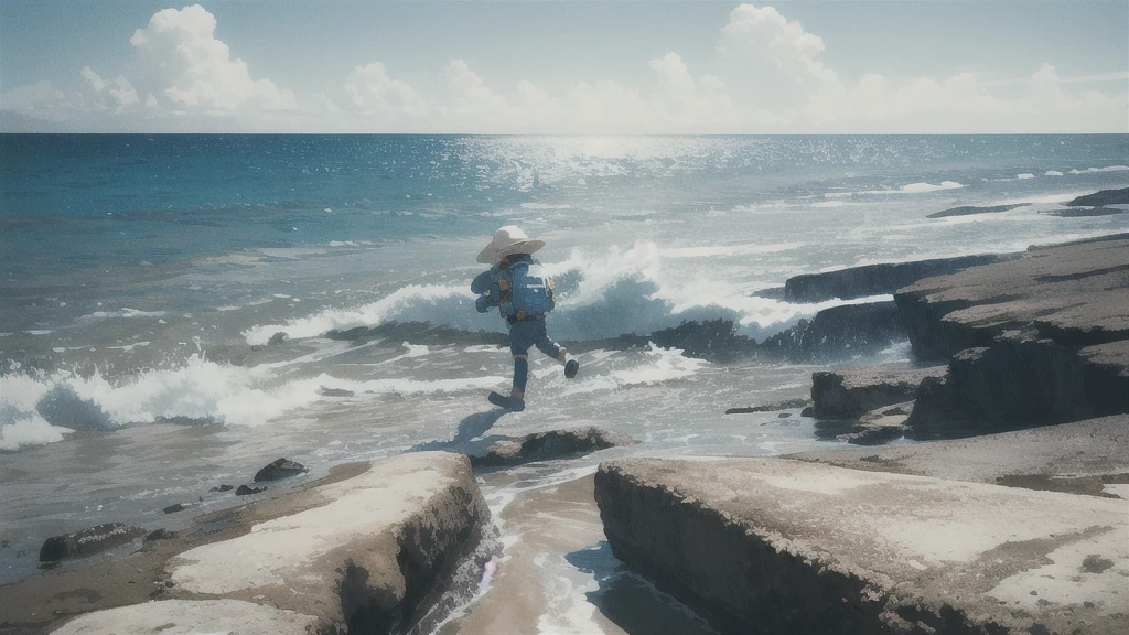 Sunny day sea, absurdes, High resolution, Super detailed, (One little boy:1.3),
Break Lomography, Analogue photography, Vibrant colors, Soft Focus, Light leakage, Dreamy atmosphere, Experimental charm, Nostalgic Charm BREAK Color Field Painting, large colored bands, abstract expressionism, Bold colors, Emotional impact, Atmospheric Depth, Minimalist Approach BREAK
, Space Exploration, Celestial Bodies, Astronomical phenomena, Scientific discoveries, otherworldly wonders