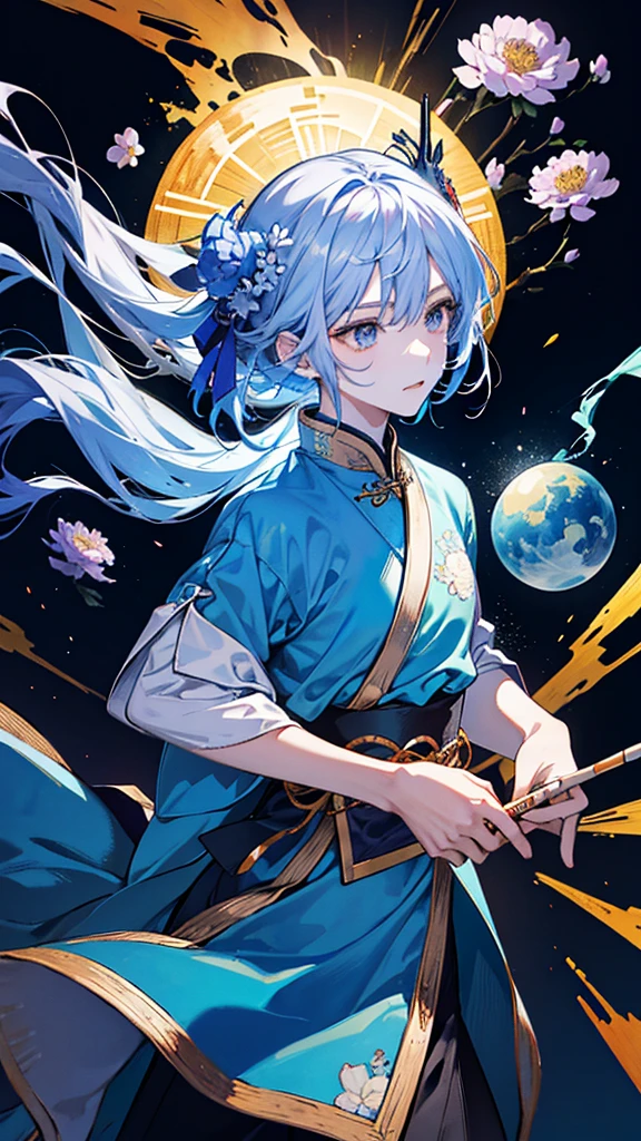 白銀の髪が風にDancing、A woman wearing a black kimono、A beautiful big round moon、A beautiful lake in the forest in the background、水滴がDancing、銀colorの髪飾りをしている、night、enamel,agate,肌colorの世界,Blood Blue Maiden 32k(masterpiece,Kilo,Aoyama Pond,Hyper HD,32K)Long, flowing silvery hair,Blood Pond,bloom, color,Sulky (Post Cock Scarf), Dancing, looking at the ground, Long white hair, Floating bright blue, Gold tiara with fire cloud pattern, 日本の着物の金絹の黒colorの衣服, (Abstract Metaverse Splash:1.2), White background,Peony flower, guardian of vitality(Realistically:1.4),明るい銀colorの髪,Smoke on the road,The background is pure, High resolution, detailed, RAW Photos, sharp, Nikon D850 film stock photo by Jefferies Lee 4 Kodak Portra 400 camera F1.6 shots, 豊かなcolor彩, Ultra-realistic vivid textures, Dramatic lighting, Unreal Engine Art Station Trends, Cinestia 800,A girl with long, flowing, bright silver hair,giant colorful bubbles、princess、kimono