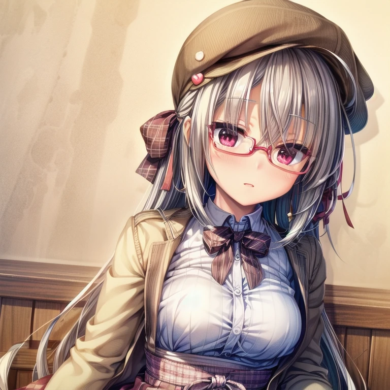 (Tabletop:1.0), (highest quality:1.4), (High resolution:1.2), From the side,Sharp contours,  boyish, highest quality, masterpiece,Glasses,Voice of the Heart,20-year-old woman,yandere,Big Breasts,Chest to chest,Upper Body,Ecstasy,blush,Squint your eyes,Tuck up your clothes,lure, ninja 