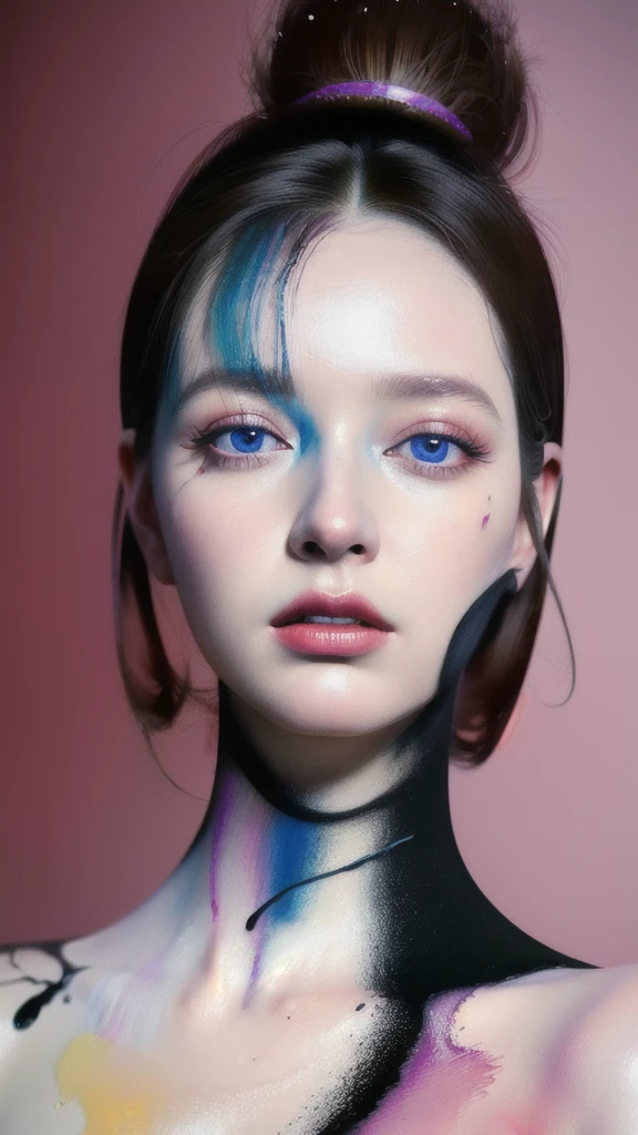 Android Beauty, Powerful paintings inspired by Francis Bacon, Ultra-realistic surrealism, Hyperrealism, fear, art, hyper real painting, Realistic illustration painting, カラフルなHyperrealism, Hyper-realistic digital art