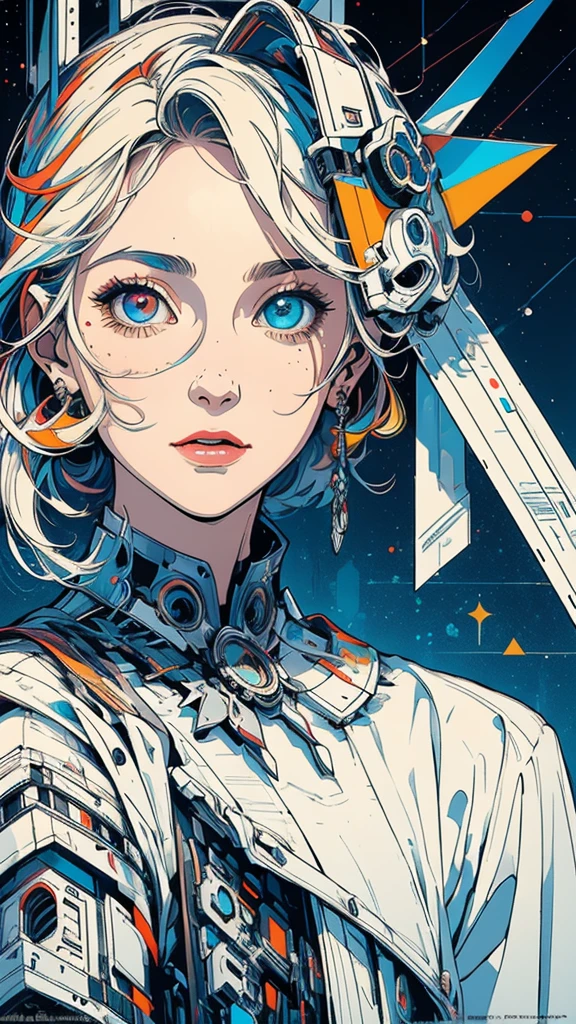 (((masterpiece, highest quality))),(((solo:1.2))),(((1girl:1.2))),32k wallpaper, very detailed, poster, vintage science fiction,(((((geometric cinematic movie poster))))), ((bauhaus)),(shape),(((abstract))),(mid century modern),movie poster,(((((portfolio))))),(((((Close-up))))),(((((bust up))))),((((more various angle)))),(((highlight))),Vast landscape,((((heterochromia)))),(((complete. detailed face))),(((Extremely talented))),(((most complecated machine))),(Colorful color scheme)