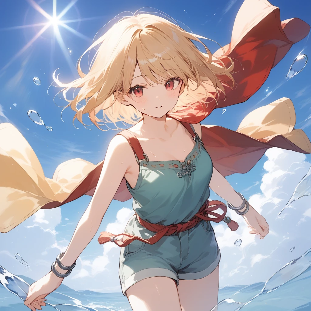 score_9, score_8_up, score_7_up, source_anime, best quality, masterpiece, official art, absurdres, highres, ultra-detailed,waifu2x,Collection: Slice of Life,break,1girl, dragon quest, short hair, breasts, beautiful detailed eyes, sweat, parted lips, shorts, sleepily, outdoors, wind, cowboy shot,break,(clear line illustration:1.2), super detailed skin,very high resolution, very aesthetic, Best sexual lighting powered by famous artist, 8k,cute picture,beauty illustration,photoshop_(medium),,(Detailed Lighting),best anime 8k konachan wallpaper, pixiv contest winner,