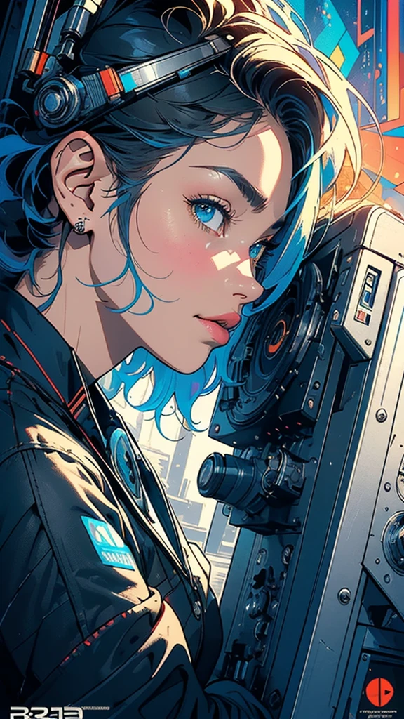 (((masterpiece, highest quality))),(((solo:1.2))),(((1girl:1.2))),32k wallpaper, very detailed, poster, vintage science fiction,(((((geometric cinematic movie poster))))), ((bauhaus)),(shape),(((abstract))),(mid century modern),movie poster,(((((portfolio))))),(((((Close-up))))),(((((bust up))))),((((more various angle)))),(((highlight))),Vast landscape,((((heterochromia)))),(((complete. detailed face))),(((Extremely talented))),(((most complecated machine))),(Colorful color scheme)