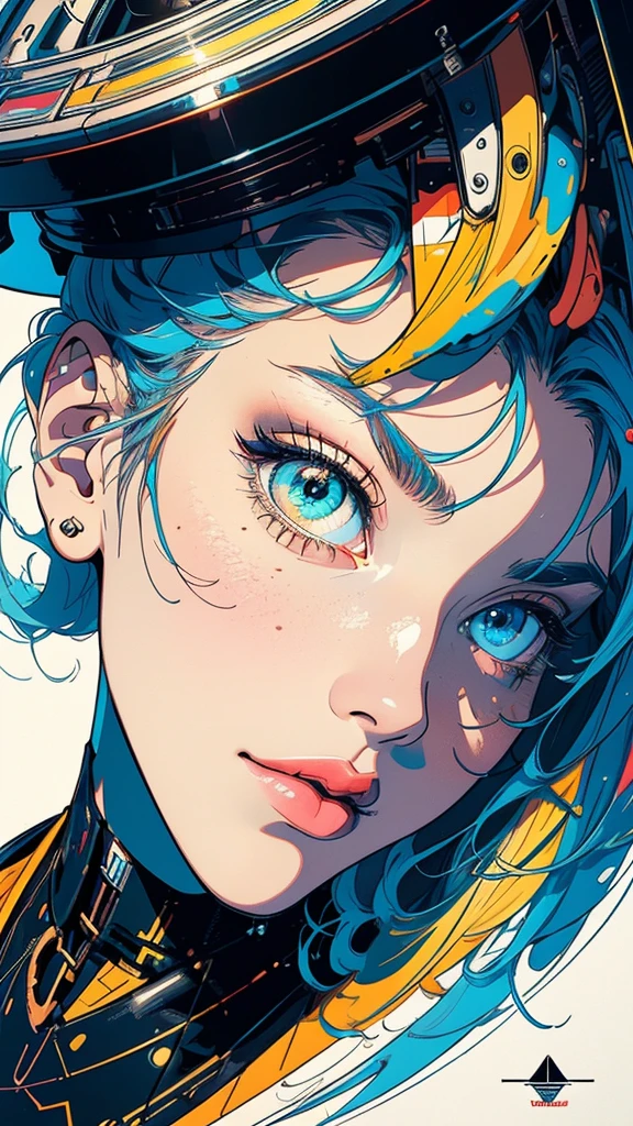 (((masterpiece, highest quality))),(((solo:1.2))),(((1girl:1.2))),32k wallpaper, very detailed, poster, vintage science fiction,(((((geometric cinematic movie poster))))), ((bauhaus)),(shape),(((abstract))),(mid century modern),movie poster,(((((portfolio))))),(((((Close-up))))),(((((bust up))))),((((more various angle)))),(((highlight))),Vast landscape,((((heterochromia)))),(((complete. detailed face))),(((Extremely talented))),(((most complecated machine))),(Colorful color scheme)