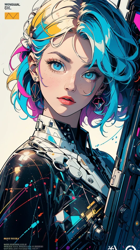 (((masterpiece, highest quality))),(((solo:1.2))),(((1girl:1.2))),32k wallpaper, very detailed, poster, vintage science fiction,(((((geometric cinematic movie poster))))), ((bauhaus)),(shape),(((abstract))),(mid century modern),movie poster,(((((portfolio))))),(((((Close-up))))),(((((bust up))))),((((more various angle)))),(((highlight))),Vast landscape,((((heterochromia)))),(((complete. detailed face))),(((Extremely talented))),(((most complecated machine))),(Colorful color scheme)
