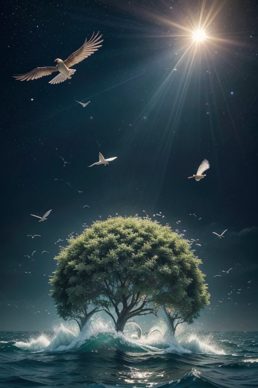"And God said, 'Let the waters swarm with swarms of living creatures, and let birds fly above the earth across the expanse of the heavens.' So God created the great sea creatures and every living creature that moves, with which the waters swarm, according to their kinds, and every winged bird according to its kind. And God saw that it was good. And God blessed them, saying, 'Be fruitful and multiply and fill the waters in the seas, and let birds multiply on the earth.' And there was evening and there was morning, the fifth day."
