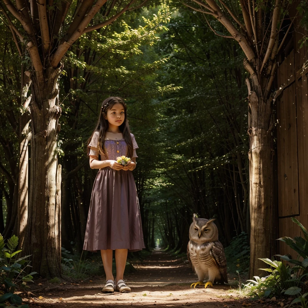 ## Script: "Luna and the Magic Forest"

### [Opening Scene: Cheerful music, colorful title card "Luna and the Magic Forest"]

**Narrator:** "Once upon a time, a brave girl named Luna found a hidden forest. It was filled with talking animals and glowing plants."

### [Scene 1: Luna entering the forest, animals greeting her]

**Narrator:** "Luna met a wise owl named Ollie. 'Help us find the Golden Flower,' he said. 'It will save our forest!'"

### [Scene 2: Luna, Ollie, and other animals searching