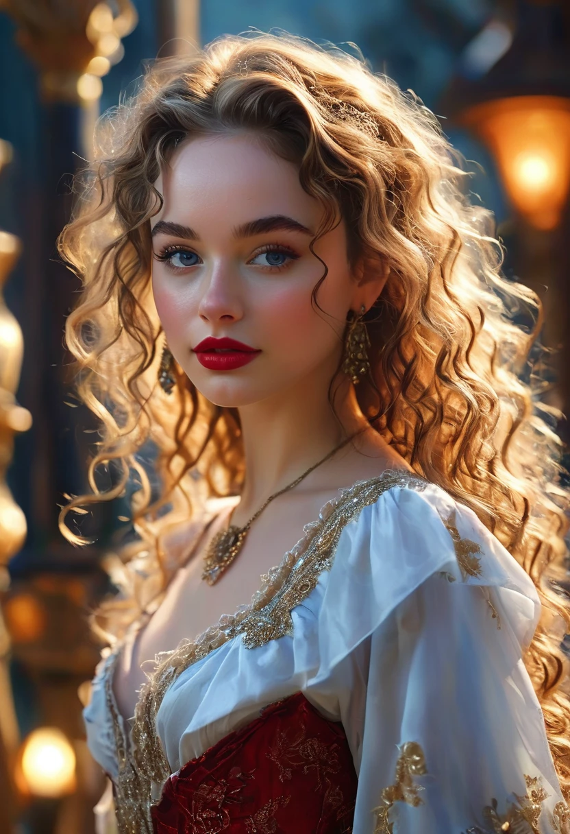 A Beautful Jewish Women With A Thick Bushy Unibrow And A Attractive Nose. Thick, Intense, Curly, Frizzy, Messy Long reddish-brown Hair. Boho Dress. Curvy Hourglass Figure. Ultra HD,, Epic Lighting, Striking Silhouette. Sabrina Carpenter. Attractive Pose. Aluring Smile. Red Lips. The Official Art – An Award-Winning Digital Masterpiece In 4K Ultra HD, Extreme Detail And Intricate Realism. This Concept Art Brought To Life By The Hands Of Artists Like Wlop & Artgerm In A Stunning 2D Vector Illustration.