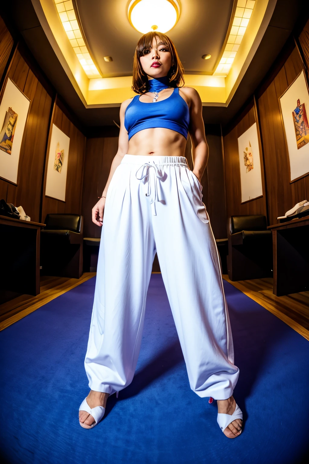 Fisheye Lens, club,  Modest, HIPHOP, Wide-leg trousers, dance, Japanese Girls, Larger clothes