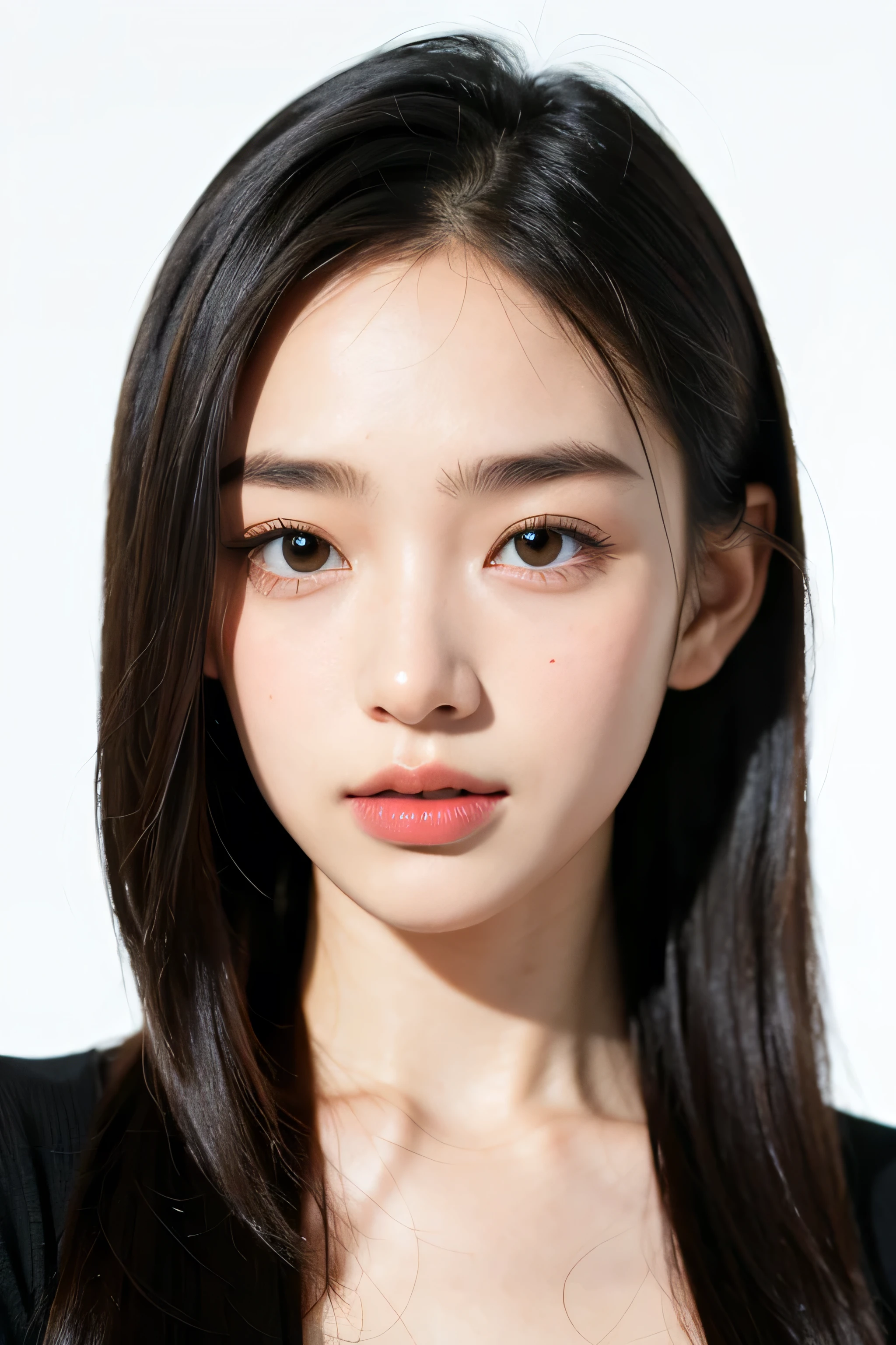 1girl,face,white background,