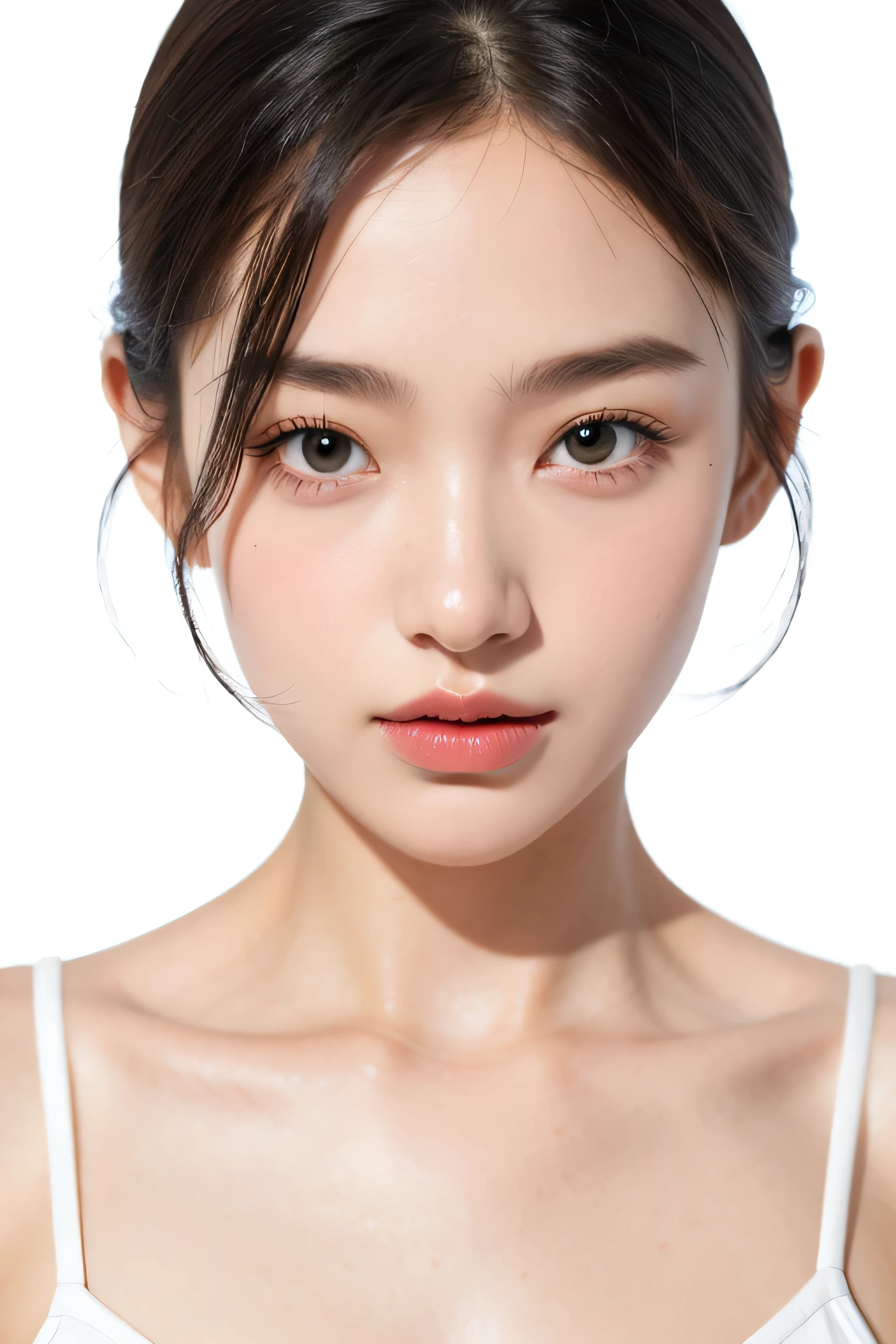 1girl,face,white background,