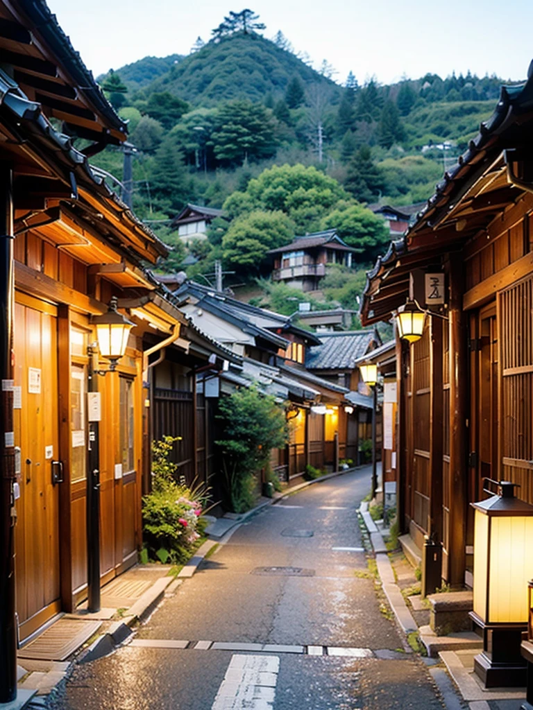 Hot Spring Town、Ikaho Onsen townscape、Landscape only、Souvenir Street