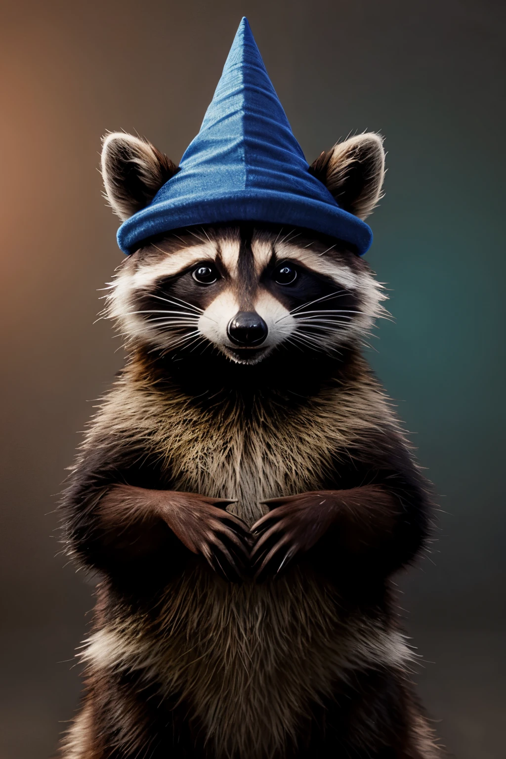 raccoon, wizard hat