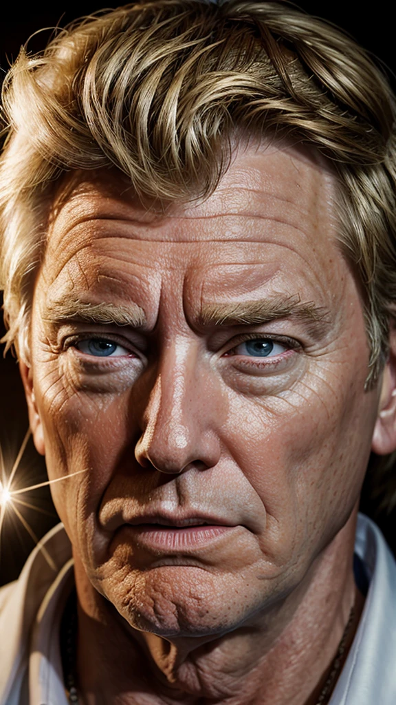 Donald Trump protected by beings of divine light.Photorealism, full view, highly detailed image, very realistic, hyperrealism, Ultra HD, 8k, 5, sharp focus