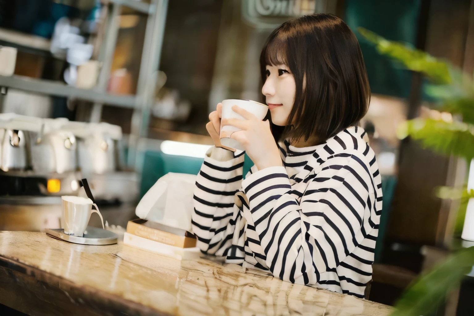 テーブルに座ってDrinking coffee女性がいます, Mysterious Coffee Shop Girl, woman Drinking coffee, Enjoying coffee at a coffee shop, Portrait of a Japan ager, Drink coffee, Drinking coffee, sitting in a cafe alone, Sitting alone in a café, young asian girl, sitting in a cafe, Young Japanese girl, Young Asian Woman