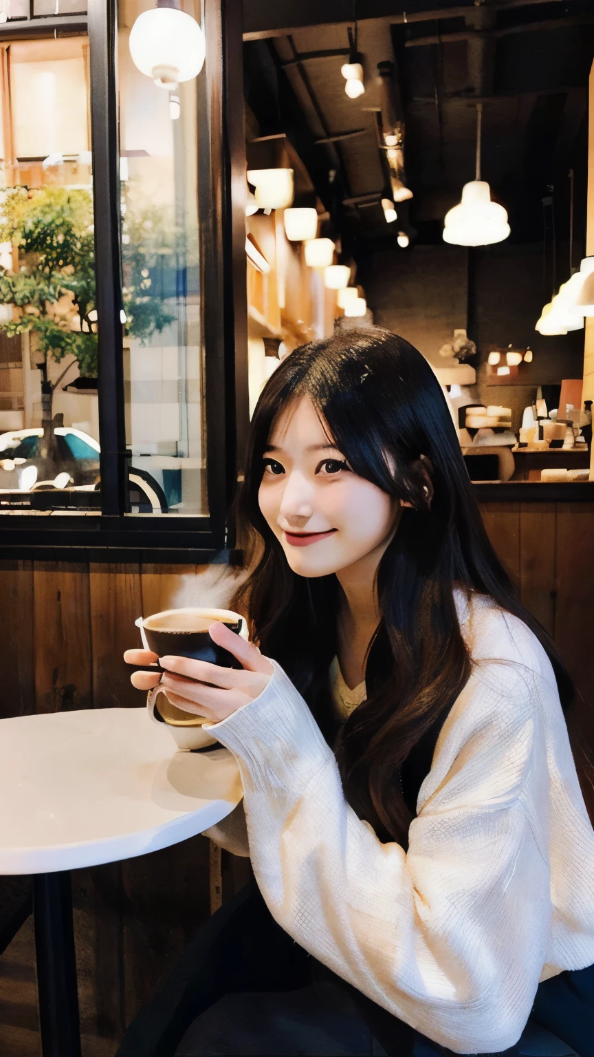 テーブルに座ってDrinking coffee女性がいます, Mysterious Coffee Shop Girl, woman Drinking coffee, Enjoying coffee at a coffee shop, Portrait of a Japan teenager, Drink coffee, Drinking coffee, sitting in a cafe alone, Sitting alone in a café, young asian girl, sitting in a cafe, Young Japanese girl, Young Asian Woman