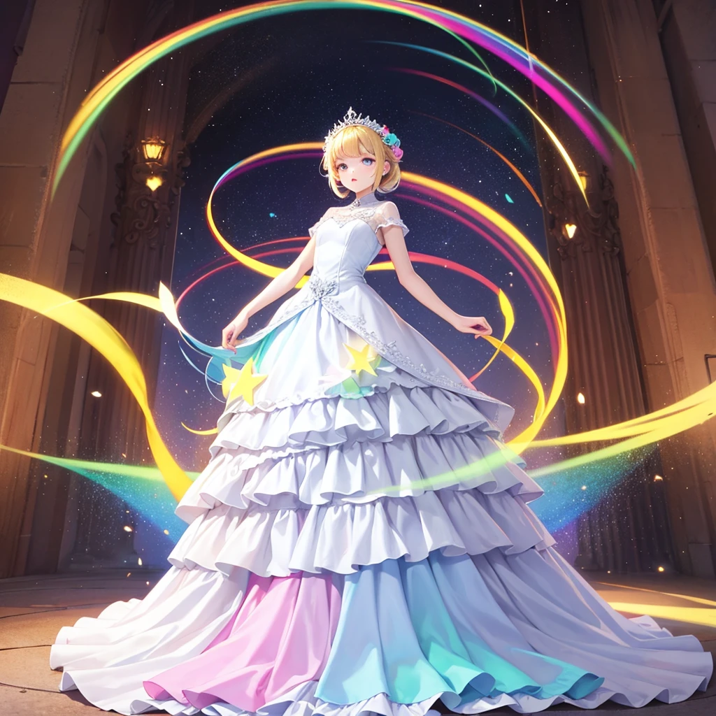 Dress, light colourful dress, long dress, elegant, princess