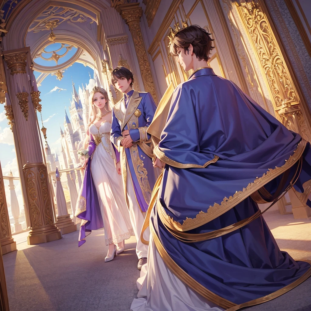 Prince, princess, kingdom, elegant, lovely, castle, rich, couple, sweet, lovely