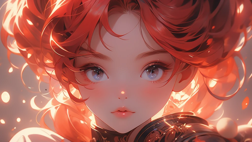 Cute sexy girl, Red hair, Bunny Girl,Close-up of face,black background,Surreal, Detailed lighting, Japanese Animation