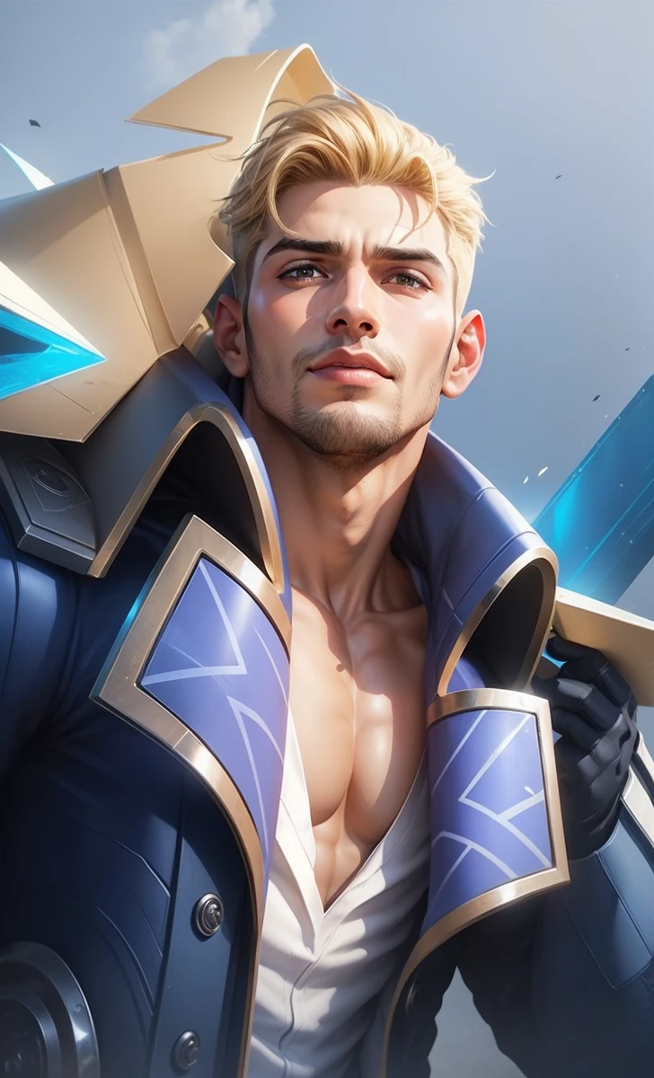 Handsome boy cyber Pankh realistic high quality