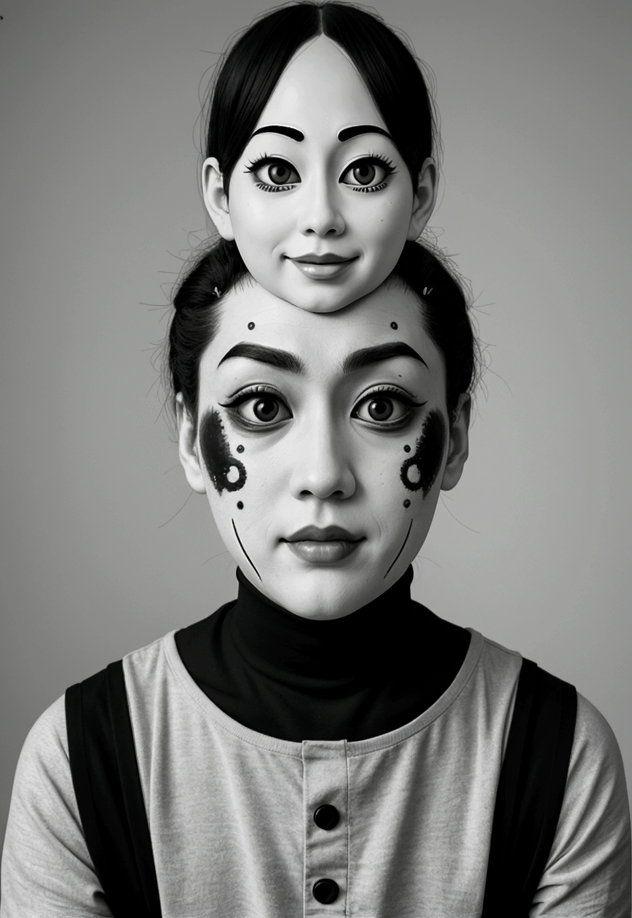 there is a black and white photo of a man with deprecation on his face, junji ito 4k, junji ito tones, junji ito style, junji ito style, junji ito art style, subtle junji ito, junji ito art, in junji ito style, ito junji art, inspired by Junji Ito