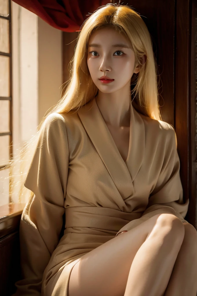 Han bok, blond hair, beautiful woman