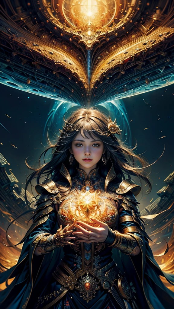 (masterpiece, top quality, best quality, official art, beautiful and aesthetic:1.2), (1girl), extreme detailed,(fractal art:1.3),colorful,highest detailed