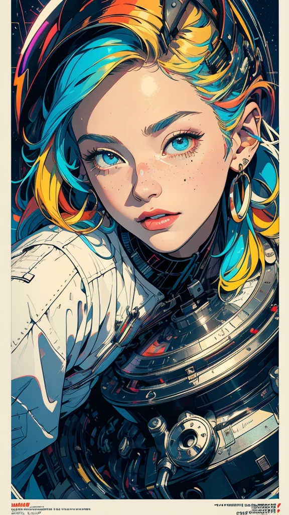 (((masterpiece, highest quality))),(((solo:1.2))),(((1girl:1.2))),32k wallpaper, very detailed, poster, vintage science fiction,(((((geometric cinematic movie poster))))), ((bauhaus)),(shape),(((abstract))),(mid century modern),movie poster,(((((portfolio))))),(((((Close-up))))),(((((bust up))))),((((more various angle)))),(((highlight))),Vast landscape,((((heterochromia)))),(((complete. detailed face))),(((Extremely talented))),(((most complecated machine))),(Colorful color scheme)