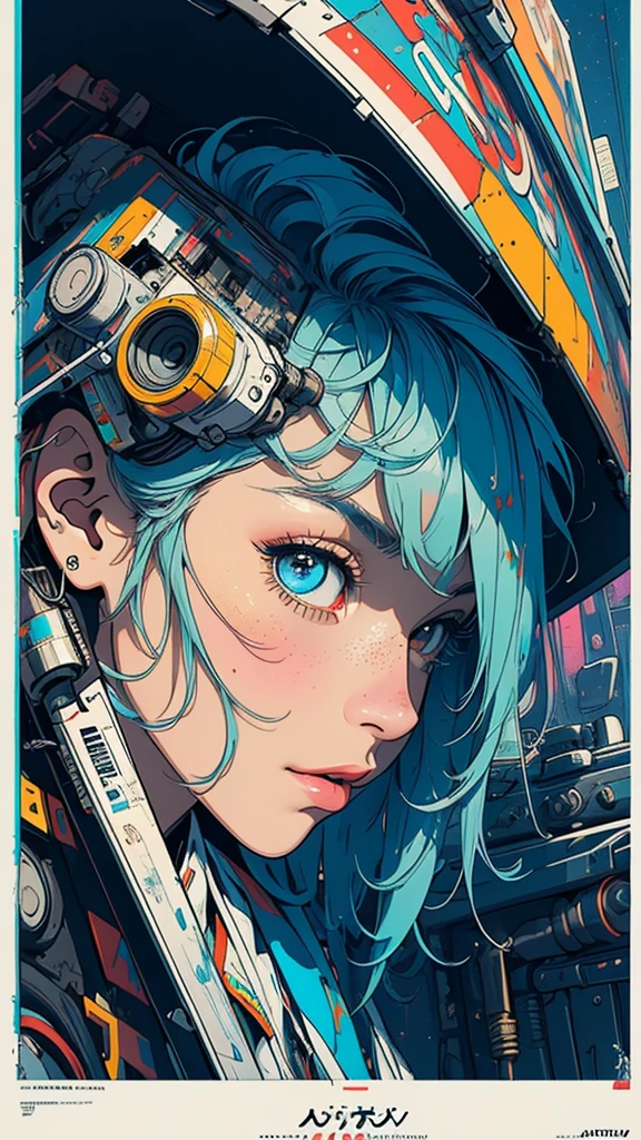 (((masterpiece, highest quality))),(((solo:1.2))),(((1girl:1.2))),32k wallpaper, very detailed, poster, vintage science fiction,(((((geometric cinematic movie poster))))), ((bauhaus)),(shape),(((abstract))),(mid century modern),movie poster,(((((portfolio))))),(((((Close-up))))),(((((bust up))))),((((more various angle)))),(((highlight))),Vast landscape,((((heterochromia)))),(((complete. detailed face))),(((Extremely talented))),(((most complecated machine))),(Colorful color scheme)