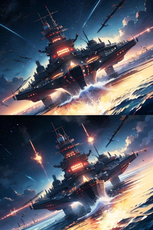 宇宙Battleship,perfect battleship,detailed battle ship,Battleship