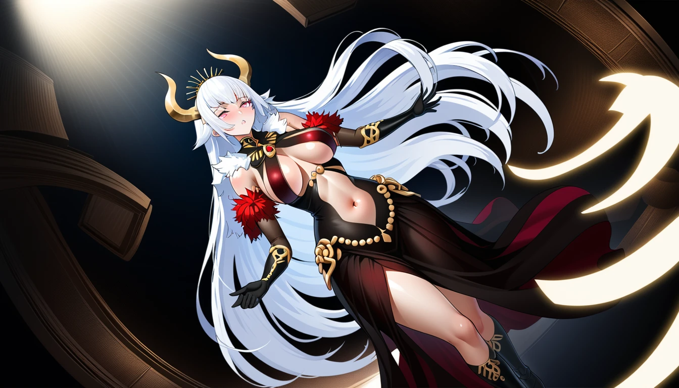 穿着华服的神明Strike a pose拍照, Ancient mysterious sexy goddess, Traditional beauty woman, Beautiful female warrior god of war , Beautiful sexy goddess, Gorgeous role-playing, high, Beautiful young girl, Beautiful woman, 华丽Beautiful woman, Complex clothing,Chinese Mystical Aesthetics, Beautiful Asian ancient mysterious girl, Extremely detailed shot of the goddess, Jaw-dropping sexy beauty, Big breasts deep neckline sexy belly button(butt), (bedroom), (Sexy Girls), masterpiece, best quality, Bangs, blush, Chest, clavicle, Eyebrows visible through hair, (Gradient red and gold hair), Jewelry, Long hair,Bright Eyes, ring, (solitary), illustration, fashionable, miss, Strike a pose, background, element, confident, Express, Accessories, majestic, striking, key point, Dynamic poses, ((plump)), (black))Woman in transparent dress,Viewer,(((Full breasts, Keeley University))),Slim waist,(Navel exposed,Bare waist), Long hair, extreme detailed details, Detailed fantasy art, Stunning character art, Beautiful and exquisite character art, Beautiful transparent dress, Very detailed, Large Breasts,饱满Chest,Golden ratio figure,Perfect body,Ultra wide-angle shooting,Full body shot拍摄,Body close-up,Full body shot,Wearing a pleated tulle skirt,柔和动漫illustration, 柔和的深色background,Fujifilm XT3 Clear focus, f 5.6, High Detail, Clear focus,(Wearing openwork clothing),, (Natural light), (Tempting)translucent, Good velvet quality, Compared, Divine Light,, Silver hair, 天空background, Absolute Strength,Female Shinmei,穿着性感丝绸的Female Shinmei,,Large Breasts,饱满Chest,Golden ratio figure,Perfect body,Ultra wide-angle shooting,Full body shot,Body close-up,Full body shot, Wearing a tulle dress, Model shooting style, Large Breasts,饱满Chest,Golden ratio figure,Perfect body,(Extremely detailed CG 8k wallpaper unit), The most beautiful artistic photos in the world, , 8K Ultra HD, ) on the beach,Sexy lazy posture,Sexy seductive expression,best quality,masterpiece,Ultra-high resolution,(Practical:1.4),original photo,Ultra-high resolution