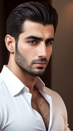 A handsome Lebanese man focus on face