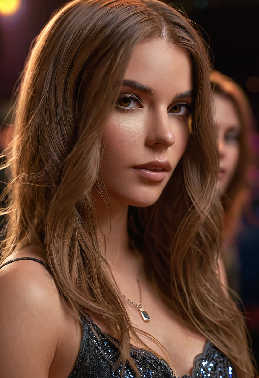 any4,brown long hair,night,club,(close-up),dof,volumetric lighting,masterpiece,extremely detailed skin,pores,cinematic,add_detail