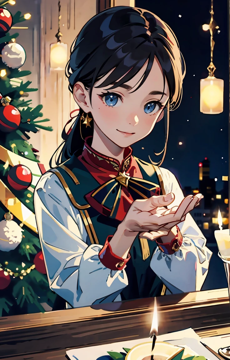 (best quality,4K,8ก,height,Masterpiece:1.2),Very detailed,realistic,gift,table,christmas tree,decorate,Wrapping ,bow,ribbon,gift,holiday spirit,bright colors,warm light,Cozy atmosphere,toy,card,candle,snowflake,fun,celebration,exquisite details,exciting surprise,glitter jewelry,sparkling,beautifully wrapped,Children are excited,expectation,Festive mood,Magical atmosphere,Pleasant moment,wonderful memories,family gathering,Cheerful face,Christmas magic,extravagant,abundance of gift,HDR,UHD,studio lighting,ภาพวาดที่Very detailed,Sharp focus,Physical rendering,professional,bright colors,Bokeh.