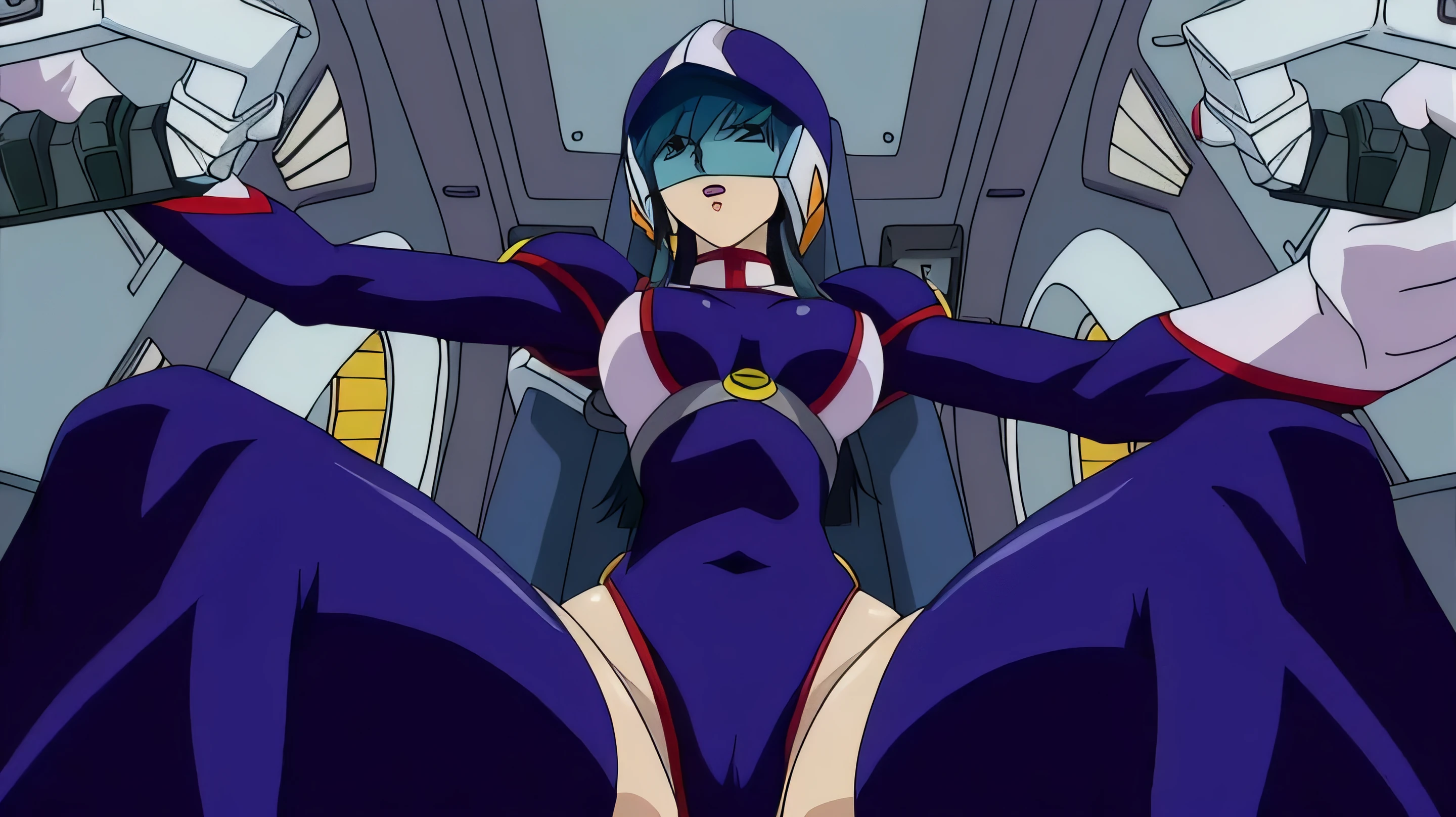 A girl with big hips.