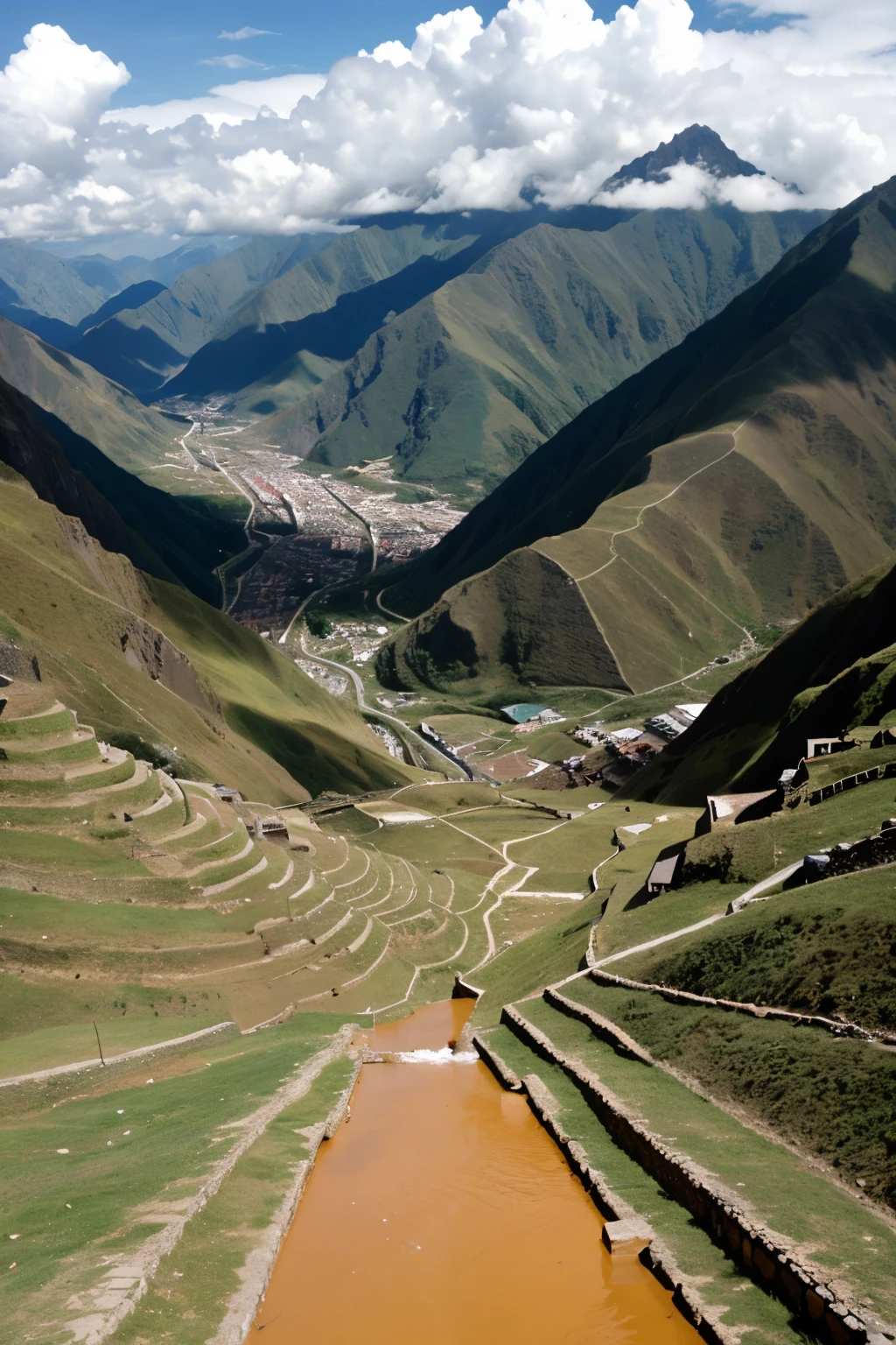 background Peru subjected to natural disasters.Amazing and shocking image of consciousness 