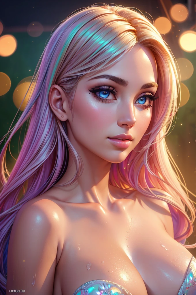 A naked woman, beautiful detailed eyes, beautiful detailed lips, extremely detailed face and skin, long eyelashes, gracefully posing amidst swirling, iridescent soap bubbles, cinematic lighting, soft ambient lighting, (best quality,4k,8k,highres,masterpiece:1.2),ultra-detailed,(realistic,photorealistic,photo-realistic:1.37),HDR,UHD,studio lighting,ultra-fine painting,sharp focus,physically-based rendering,extreme detail description,professional,vivid colors,bokeh,elegant,serene,ethereal,dreamlike