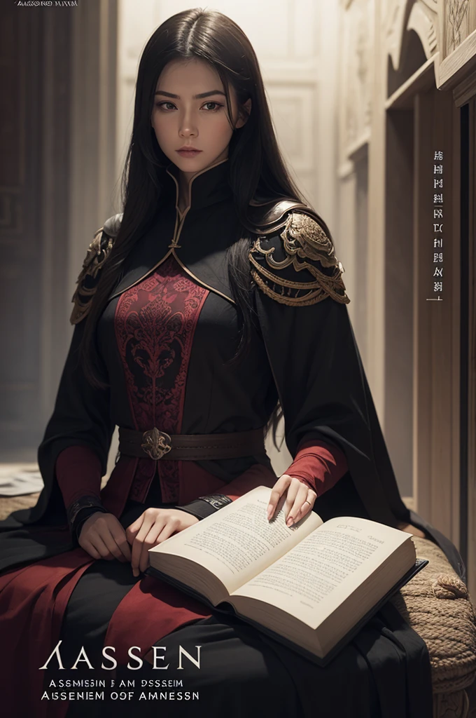 A cover of a book titled The Assassin's Shadow, set in a suspenseful Victorian era theme with a woman in its cloak