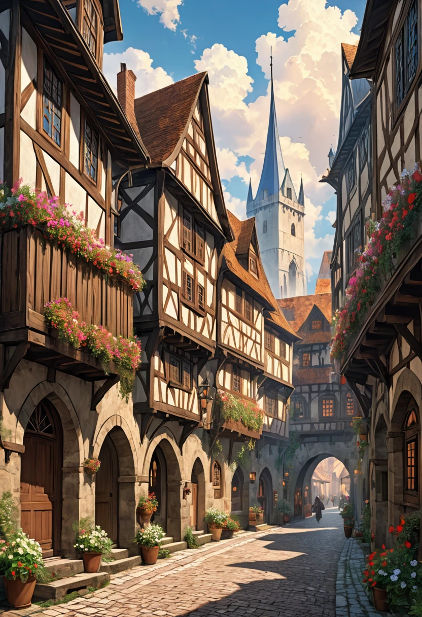A neo-medieval city. Romantic, trancentent. transcendent, numinous