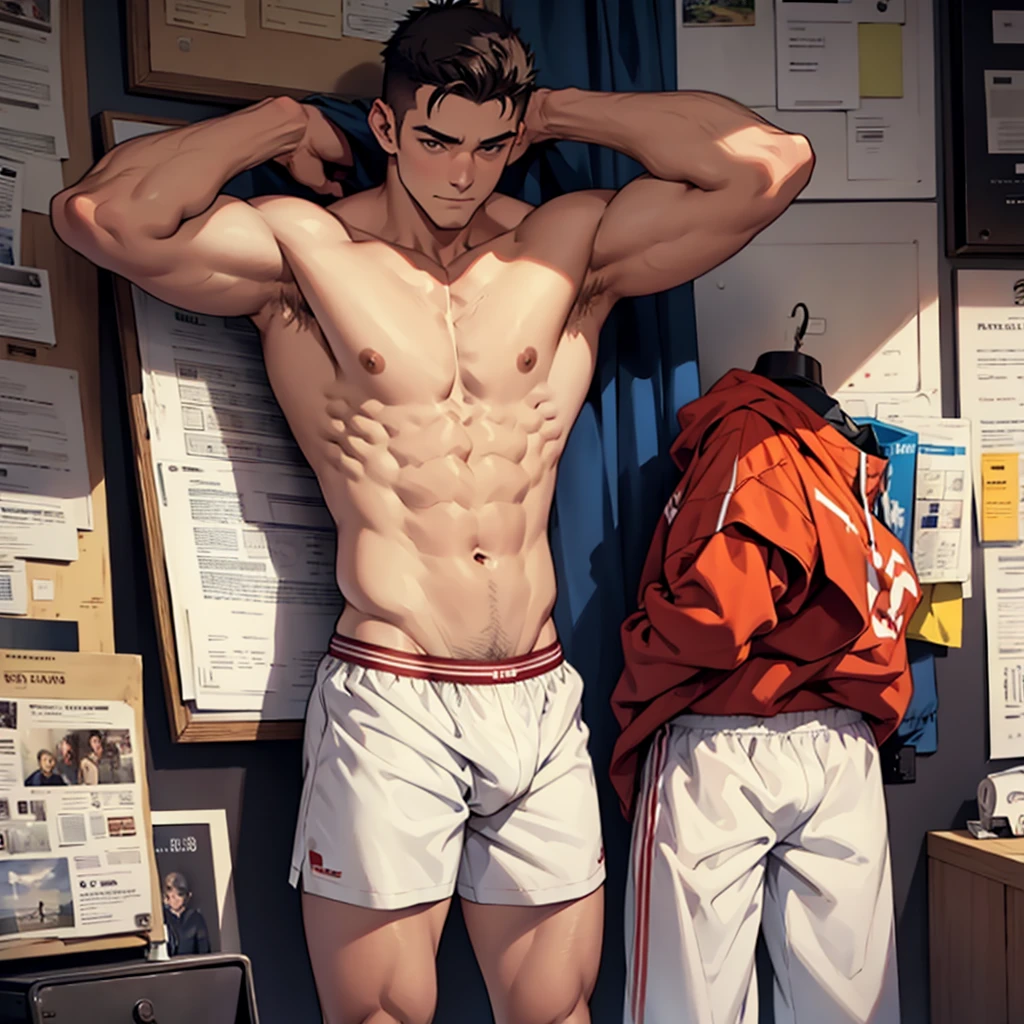 Man in underwear that marks everything