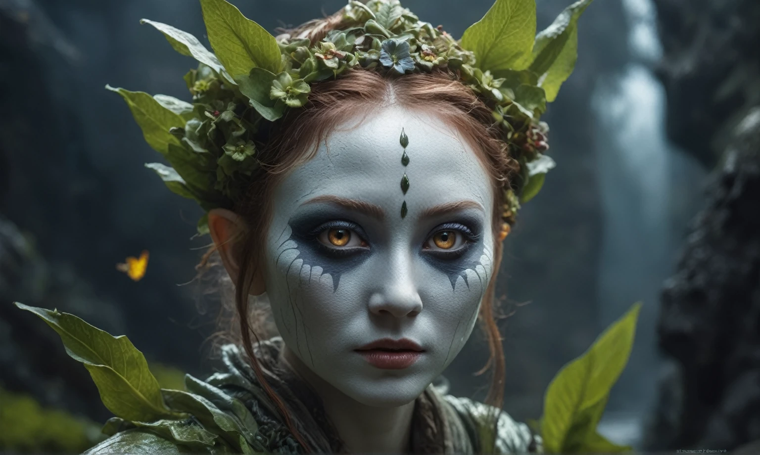 Magical plant ghost ,full body length, ghost flower,carismatic，Incredible，terror
,extremely detailed,intricate details,eyes extremely detailed, high detailed eyes,16k resolution, realistic humid skin,extremely intricate details,Epic Realistic,face anatomically correct,Ultra HD,HDR, natural skin textures, hyper realism,realistic skin texture, hyper detailed,extremely Realism,Ultra Detailed,body logically correct,full body length shot,beggar graphite Manganite sparas, wants eat,survival in criminal city of future,Cinematic,soft colors, Technicolor,natural skin textures, hyper realism, hyper detailed,Extremely detailed,High contrast,Masterpiece,Realistic,Ultra Detailed, intricate details,realistic humid leather,extremly intricate,Epic Realistic, cinematic style,irina yermolova,high contrast,hdr,extremely detailed, [deep night landscape],masterpiece,intricate details,faded,eyes extremely detailed, high detailed eyes,16k resolution,RAW,retina, Nikon Z9,China,Songbird,orc,Li River in Guangxi Zhuang of China,tkt style, Pisces, pointed ears，perfect, ginger，transition between two art styles, Ink painting to photorealism, Double contact, X-ray, Creative, vivid light, masterpiece, fantasy, Abstract, Surrealism, super detailed, high resolution, stop:35,full body length,Ghost Calcite,full body lenght shot,babygirl,native korean,intricate details,realistic humid skin,extremely intricate,Epic Realistic, Romantic, cinematic style,irina yermolova, messy hair,luminous eyes,extremely detailed,masterpiece,intricate details,faded,eyes extremely detailed, high detailed eyes,8k resolution,RAW, Canon EOS 85,photosnap in action,extremely photorealism,extremely dangerous landscape,Wee Little Havroshechka 33 Sadko