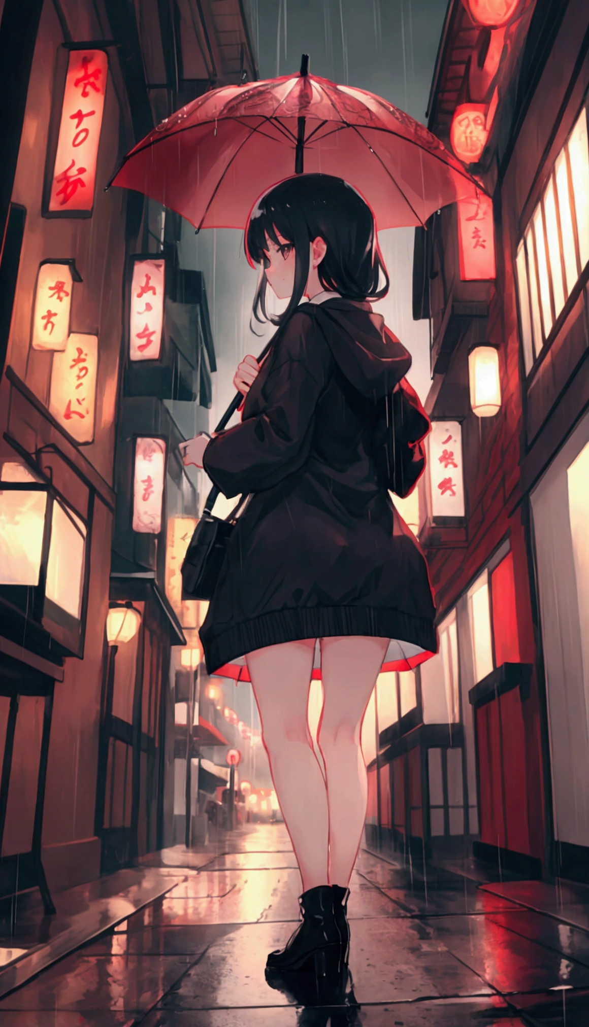 rainy days,Kizi,umbrellas,Turn Back, girl