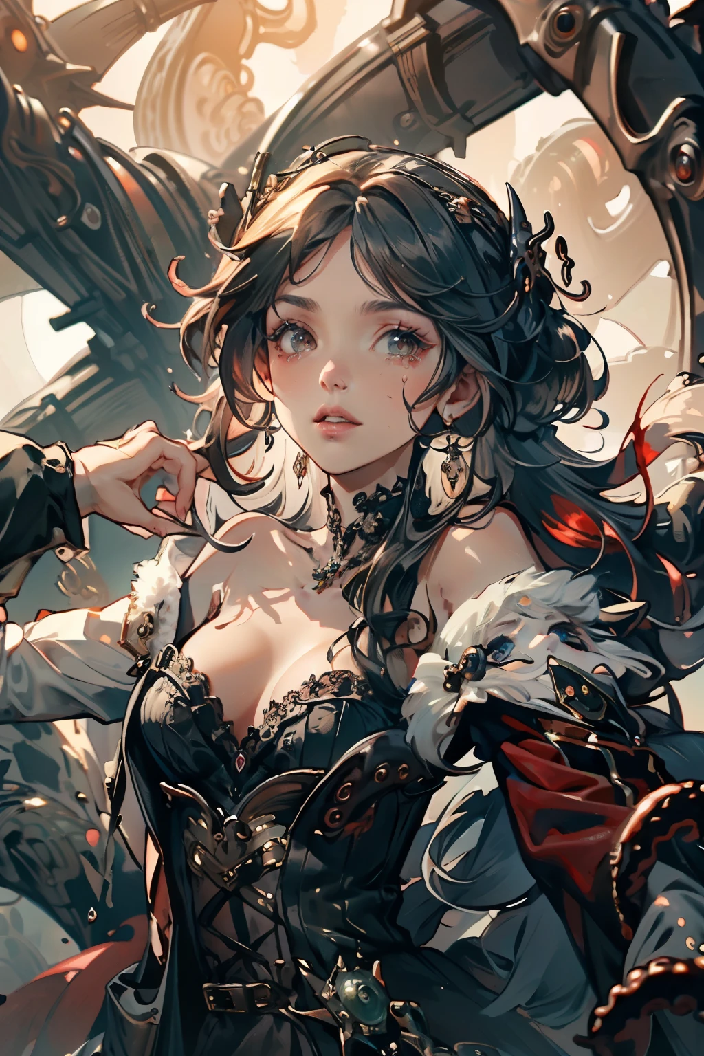 ((best quality)), ((masterpiece)), (detailed), 1 fairy girl, off-shoulder sweater, a fairy, fairy girl, winged pixie girl, girl fairy, various different types of insect wings, small breasts, NSFW,tentacle-like vines, Covered with tentacles, encoiled by tentacles, Tentacles around the body, many tentacles, captured by tentacles, bound by tentacles, trapped by tentacles, Fine details,Tentacled,Tied with tentacles, roaming tentacles, drooling,Crying,horrified expression, panic, fight for survival, helplessness, Detailed body,Full limbs,NSFW, being pulled into a flower, wild environment, jungle, terrifying floral environment, horrific nature, predatory flora, fairy catcher, fairy trapper, fairy catcher plant, tentacle-like vines, fairy trapper-plant, fairy catcher flower, tentacle-like vines, fairy trapper-flower inspired by carnivorous plants; a plant occupying the equivelant evolutionary niche as a spider would