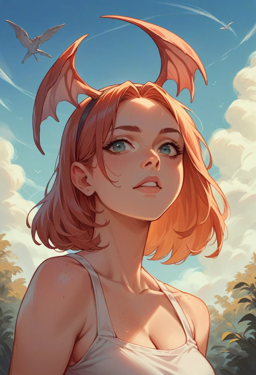 Women face the sky