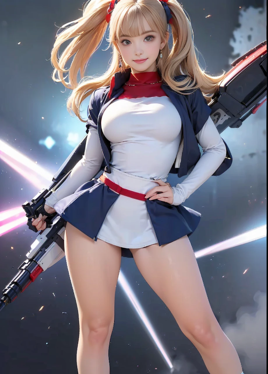 ((((highest quality))))、(((Ultra-precision CG16K wallpaper)))、(((masterpiece)))、(((Super detailed)))、(((Extreme detail)))、((1Mature 29 year old woman:1.6))、((Very beautiful Japan face of a person))、((Urizane Face:1.6))、((Soft wavy medium long ponytail hair、blunt bangs:1.3))、(Shiny brown hair)、A delicately drawn beautiful face、High nose、Small nostrils、Small Mouth、Seductive lips、Beautiful breasts、((C cup size breasts))、Cleavage、Beautiful feet、eight-headed body、Perfect proportions、Perfect Anatomy、Perfect composition、Beautiful detailed shading、Beautiful, natural lighting、Beautiful detail glow、Depth of written boundary、(((High chroma)))、(((Real:1.9)))、((vivid:1.5))、((Beautiful Skin))、((Skin Texture))、((Realistic skin feel))、(((Cowboy Shot:1.6)))、((front view、shoot from front、front low angle:1.6))、(((smile:1.7)))、((The woman is looking at this、looking at viewer:1.6))、Bright daylight、Natural light、(((Japanese garden:1.5)))、(((Off-white judo uniform:1.6)))、((necklace、Wearing earrings:1.5))、((Knee socks clothing:1.3))、
