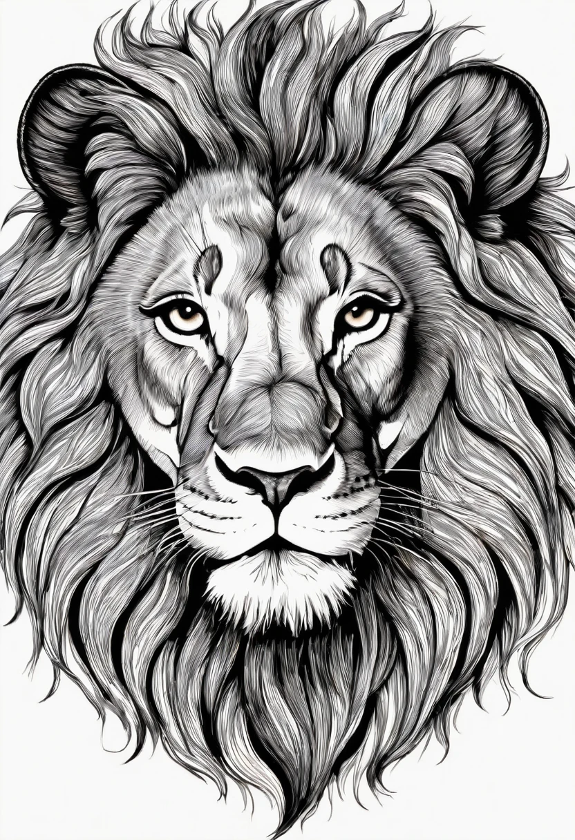 "Visualize an interpretation of a lion's head from the side To capture its movement and energy in a unique and abstract way. Integrate strong brown, orange and white colors and sharp angles, to convey a feeling of movement and tension. Play with perspective and layering, to create a multidimensional composition, which questions traditional notions of space and form. Be inspired by the avant-garde spirit and see nature in a fresh and innovative light.. Unleash your creativity, as you bring this imaginative scene to life on the screen